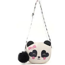 SHAKA Krem SHK283 Suni Deri, Fermuarlı ,tek Bölmeli Kız Çocuk Çantası