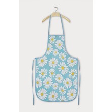 Trade Plast Çiçek Desenli Mavi Bulaşık Önlüğü
