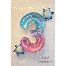 Pekshop Kar Taneli Yaş Balonlu Frozen Doğum Günü Balon Seti