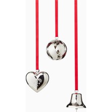 Georg Jensen Palladyum Kaplama 3’lü Yılbaşı Süsü Seti, Koleksiyonluk Tasarım