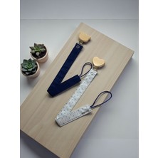 Nünü Anne, 2'li Ahşap Klipsi Bebek Emzik Askısı , Bebek Emzik Tutacağı, Emzik Zinciri