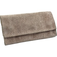 Columbus El Işçiliği (Handcraft) Vintage Suni Deri Tütün Kesesi - Bej-Vizon Dokulu