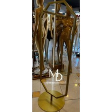 Md Vitrin Dekorasyon Gold Boyalı Dayanıklı Orta Stand Askılık