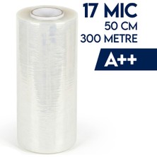 LİNPAŞ BLOWN & CAST EXTRUSION Palet Streç Film 17MIC 50CM x 300MT (Şeffaf) Ultra Güçlü Sarım