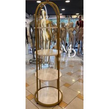 Md Vitrin Dekorasyon Gold Kaplama Dayanıklı Aksesuar Standı