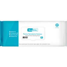 Mavi Beyaz Blue White Perine Temizleme Havlusu 50 Adet – Aloe Vera, Papatya Özlü, Vitamin E & Provitamin B5 Içerikli