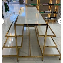 Md Vitrin Dekorasyon Gold Kaplama Mağaza Katlama Bankosu (Özel Yapım)