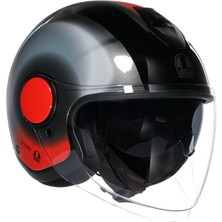 Agv Kask/ Eteres Levanto Black Sılver Red