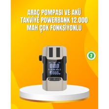12.000 Mah Akü Takviye Powerbank Dahili Hava Pompalı Dijital Ekranlı - VR002D-6AQ0X8