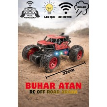 Yıldırım Oyuncak Uzaktan Kumandalı Full Fonksiyon Şarjlı LED Işıklı Buhar Atan Rc Off Road Arazi Arabası 22CM