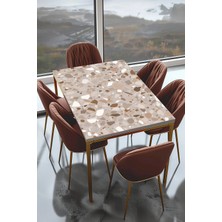 Rabadon Terrazzo Mozaik Desenli Yapışkanlı Masa Kaplama Folyosu - Su Geçirmez Mobilya ve Mutfak Tezgah Folyo Kendinden Yapışkanlı