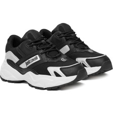 Just Cavalli Kadın Fondo New Casper Dis. 26 Kalın Tabanlı Sneaker - Siyah/beyaz