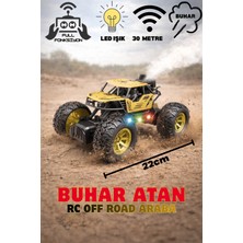 Yıldırım Oyuncak Uzaktan Kumandalı Full Fonksiyon Şarjlı LED Işıklı Buhar Atan Rc Off Road Arazi Arabası 22CM