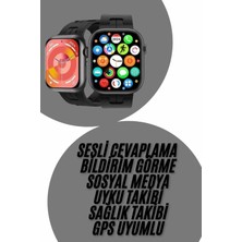 Yeni Nesil Akıllı Saat Çağrı Cevaplama Müzik Dinleme Plastik Kordon Mesaj Bild - VR002D-6AKGZ