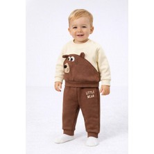 Dinamik çocuk Erkek Bebek Ayıcıklı 2 Iplik Mevsimlik Alt Üst 2li Takım – 6-9-12-18-24 Aylık