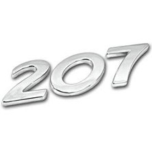 Peugeot 207 -  Bagaj Kaputu  Üzeri 207  Yazısı    8665.PV