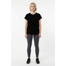 Cottonland Kadın Sorrento Rahat Kesim Sıfır Yaka Kısa Kollu Pamuk T-Shirt