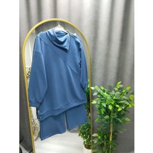 Nisa Butik Giyim Yaka Fermuarlı Asimetrik Yakalı Oysho Takım