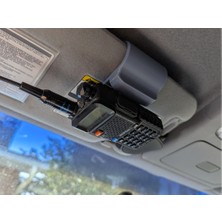 Printkuca Araç Güneşlik Telsiz Klipsi – El Telsizi Tutucu Klips(Siyah Renk)