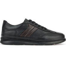 Ziya, Erkek Hakiki Deri Sneaker 1611002Z650 Siyah
