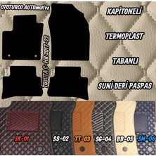 Toyota Uyumlu Ototurco Automotive Suni Deri-Kapitoneli-Silikon Topukluklu-Termoplast Tabanlı Spor Paspas