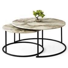 Hobibahçem Efes Siyah Yavrulu Orta Sehpa Takımı