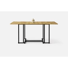 Hobibahçem Açık Çam Portatif Katlanır Yemek Masası - Metal Ayaklı