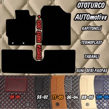 Toyota Uyumlu Ototurco Automotive Suni Deri-Kapitoneli-Silikon Topukluklu-Termoplast Tabanlı Spor Paspas