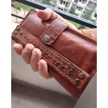 Vintage hakiki deru telefon cüzdan karrlık.tamanı el yapımı,tasarım suuderu.1 adet feemuarkı cep