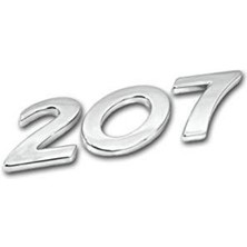 Peugeot 207 - Bagaj Kaputu  Üzeri 207  Yazısı ve Aslan Arması