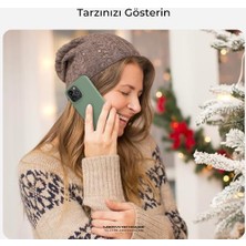 Storemax 15 Pro Uyumlu Özel Ipeksi Dokunuş Hissi Veren Içi Yumuşak Kadife Lansman Silikon Kılıf Kapak (Haki)