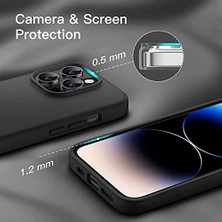 Storemax 14 Pro Max ile Uyumlu Içi Kadife Dışı Mat Yapıya Sahip Koruma Sağlayan Lansman Silikon Kılıf (Siyah)