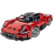 1/14 Süper Araba Kırmızı 1131 Parça