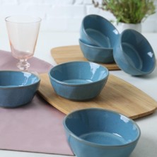 Granit Turkuaz Kristal Çerezlik/sosluk 12 cm 6 Adet Q07