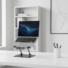 Prexua Flexer Ayarlanabilir Ergonomik Laptop Standı - Tablet Standı - Metal - Siyah - FLX2320BL (Siyah)
