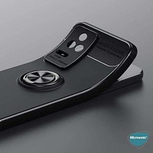 F4 Için Kılıf Kickstand Ring Holder Siyah [ F4 ile Uyumlu Kılıf - Siyah]