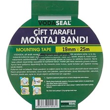 53.01.039 Çift Köpük Montaj Bandı, Köpük, 19MMX25MT
