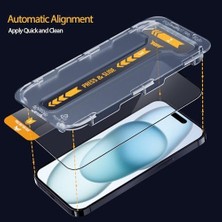 Labs 15 Serisi ile Uyumlu 5d Privacy Easyfit 2 Adet Kolay Uygulama Aparatlı Ekran Koruyucu Temperli Cam Hayalet Ekran (15 Pro Max)