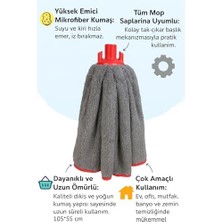 Süper Emici Mikrofiber Mop Başlığı, Gri 105X55 Cm, Temizlik Bezi, Tüm Mop Saplarına Uyumlu, Ev, Ofis, Zemin, Mutfak, Banyo Için Ultra Emici ve Dayanıklı Temizlik Bezi, Paspas