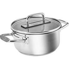 Grace Indüksiyon Tabanlı Çelik Tencere 22 cm 3.8 Litre Metal