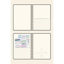 A5 Spiralli Sert Kapak Noktalı Tarihsiz Not Defteri Siyah