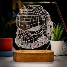 Maske Tasarımlı 3 Boyutlu Optik Illüzyon Gece Lambası Masa Lambası