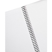 Pastel Serisi, A4, 7 Konulu (5 Kareli, 2 Çizgili) 210 Yaprak Pp Kapaklı Spiralli Defter, Pembe