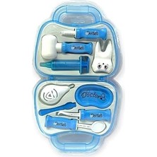 Oyunsal Çantalı Oyuncak Dişçi Seti Kaliteli Plastik Malzemeli Diş Doktoru Seti Mavi Renk