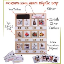 Büyük Boy Sorumluluk Alma Beceri ve Görev Tablosu Günlük Rutinim