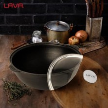 Döküm Yuvarlak Kazan Cam Kapaklı Tencere, Çap 30 Cm, Lv Y Kz 30 K3