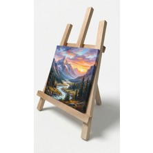 Masaüstü Şövale, Ahşap, Mini Şövale, Üç Ayaklı, Resim Şövalesi, Ressam Sehpası