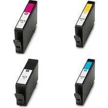 Bitmeyen Kartuş Hp Uyumlu Muadil Lar, 4 Renk 1 Set Hp 912XL Uyumlu - Officejet Pro 8012, 8014, 8015, 8022, 8023, 8024, 8025
