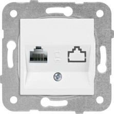 Beyaz Tekli Data Cat6 Mekanizma