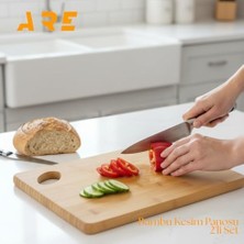 Bambu Kesme Tahtası Seti 2’li – 20X30 cm & 24X34 Cm, 1 cm Kalınlık, Dayanıklı ve Hijyenik Mutfak Kesim Panosu